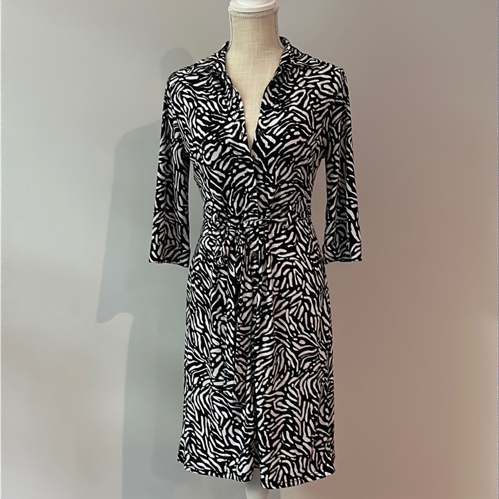 Merona Button Down Zebra Print Dress